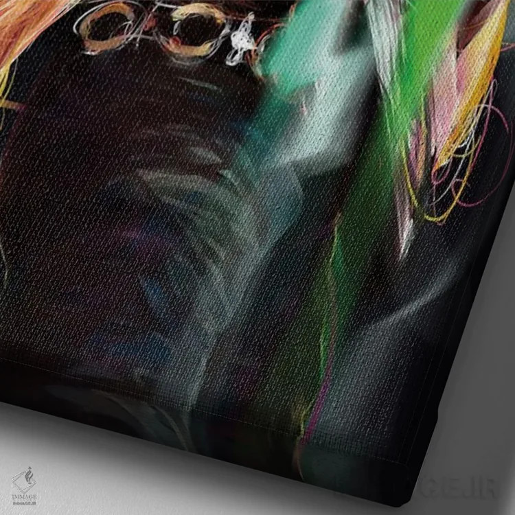 تابلو دکوراتیو جیمی هندریکس اثر دمیتری بلف - نمای نزدیک بافت بوم