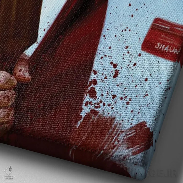 تابلو دکوراتیو شان مردگان اثر دمیتری بلف - نمای نزدیک بافت بوم