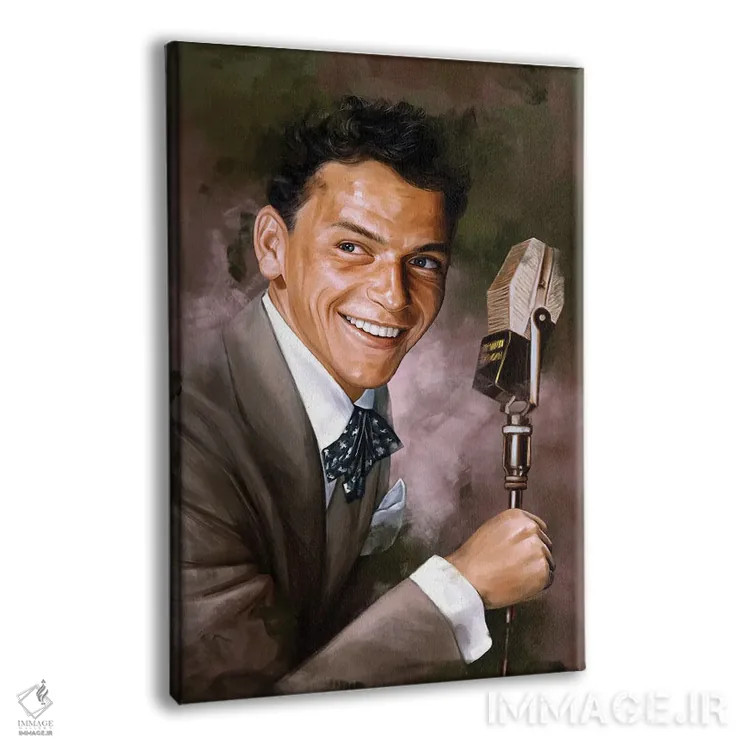 تابلو دکوراتیو فرانک سیناترا اثر دمیتری بلف - نمای پرسپکتیو محصول