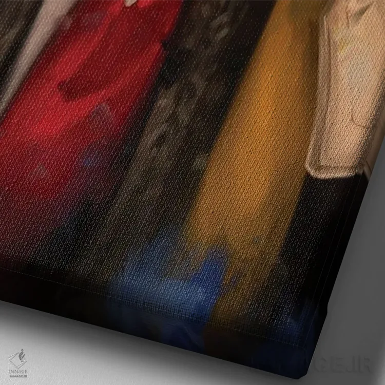 تابلو دکوراتیو هشت نفرت انگیز اثر دمیتری بلف - نمای نزدیک بافت بوم