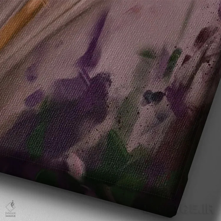 تابلو دکوراتیو بیگ لبووسکی اثر دمیتری بلف - نمای نزدیک بافت بوم