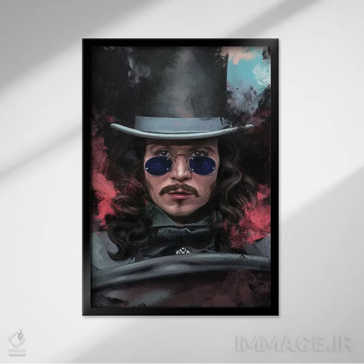 تابلو دکوراتیو ولاد دراکولا اثر دمیتری بلف - نمای قابدار مشکی