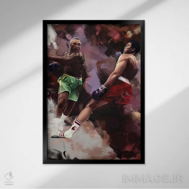 تابلو دکوراتیو محمد علی اثر دمیتری بلف - نمای قابدار مشکی