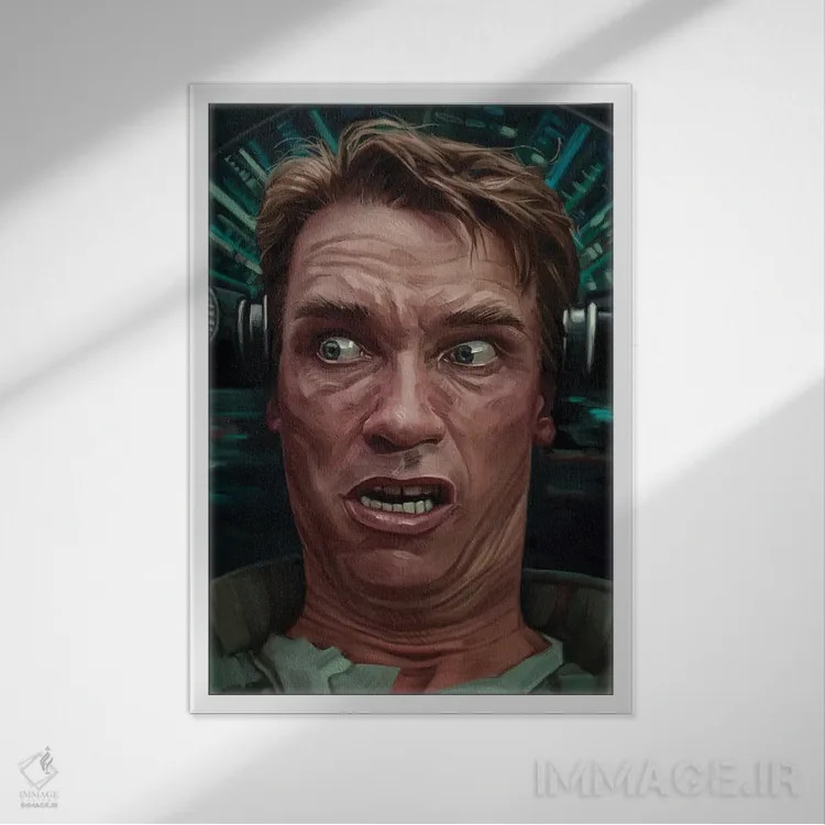 تابلو دکوراتیو داگلاس کواید، فیلم یادآوری کامل اثر دمیتری بلف - نمای قابدار سفید