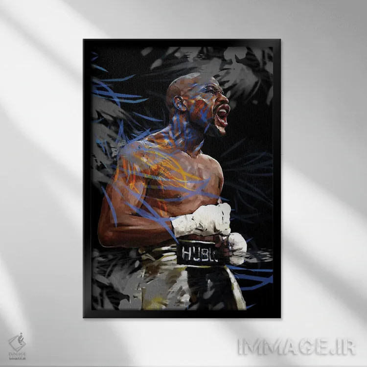 تابلو دکوراتیو فلوید اثر دمیتری بلف - نمای قابدار مشکی