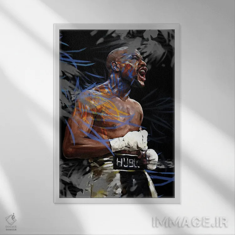 تابلو دکوراتیو فلوید اثر دمیتری بلف - نمای قابدار سفید