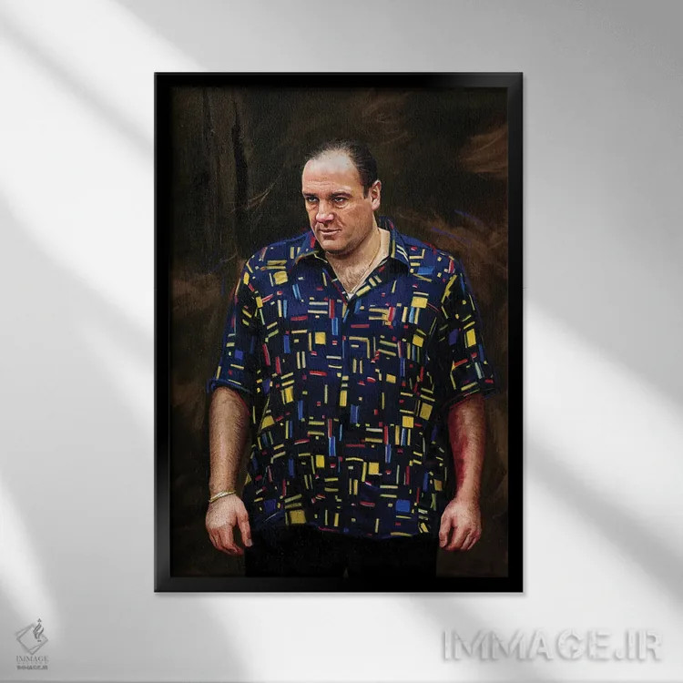 تابلو دکوراتیو خانواده سوپرانو اثر دمیتری بلف - نمای قابدار مشکی