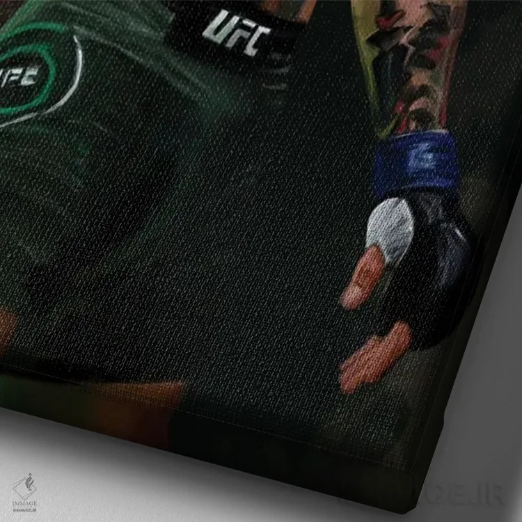 تابلو دکوراتیو کونور مک گرگور اثر دمیتری بلف - نمای نزدیک بافت بوم