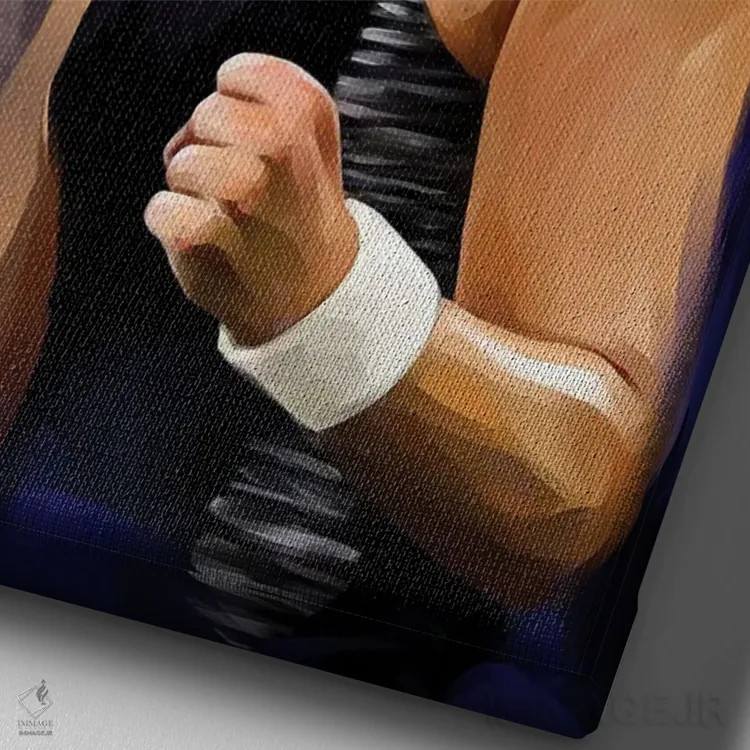 تابلو دکوراتیو ماریا اثر دمیتری بلف - نمای نزدیک بافت بوم