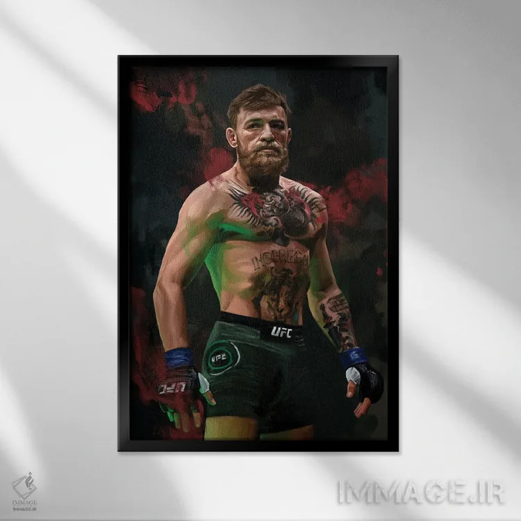 تابلو دکوراتیو کونور مک گرگور اثر دمیتری بلف - نمای قابدار مشکی