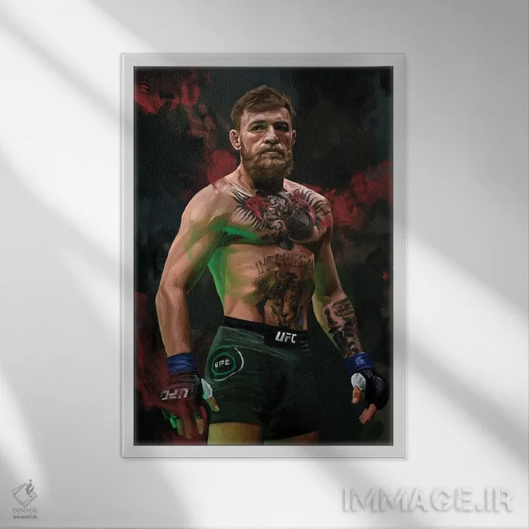 تابلو دکوراتیو کونور مک گرگور اثر دمیتری بلف - نمای قابدار سفید