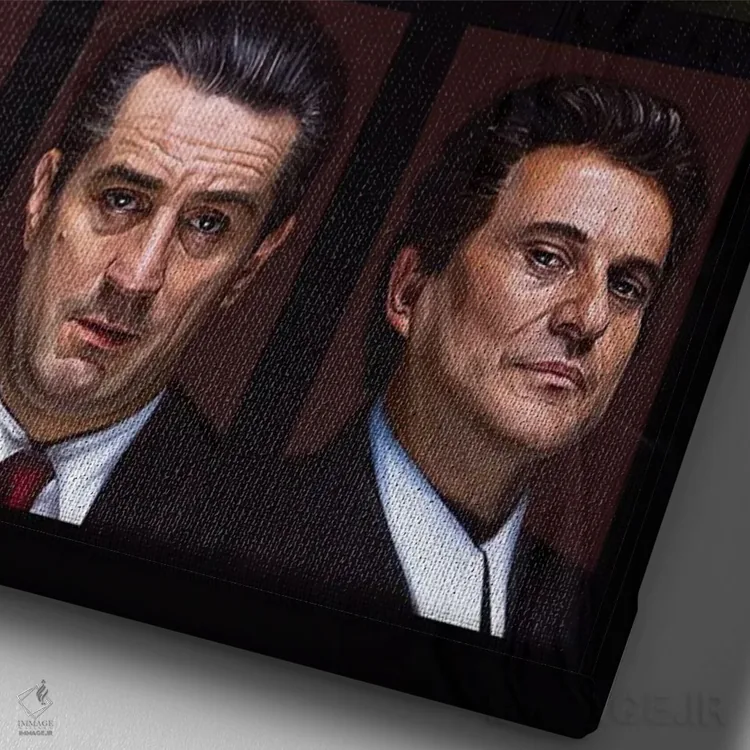 تابلو دکوراتیو پوستر فیلم رفقای خوب اثر دمیتری بلف - نمای نزدیک بافت بوم