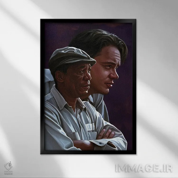 تابلو دکوراتیو رستگاری در شائوشنک اثر دمیتری بلف - نمای قابدار مشکی