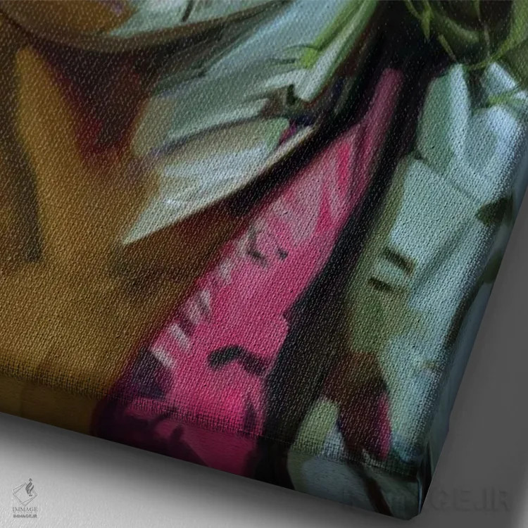 تابلو دکوراتیو بیتل جوس اثر دمیتری بلف - نمای نزدیک بافت بوم