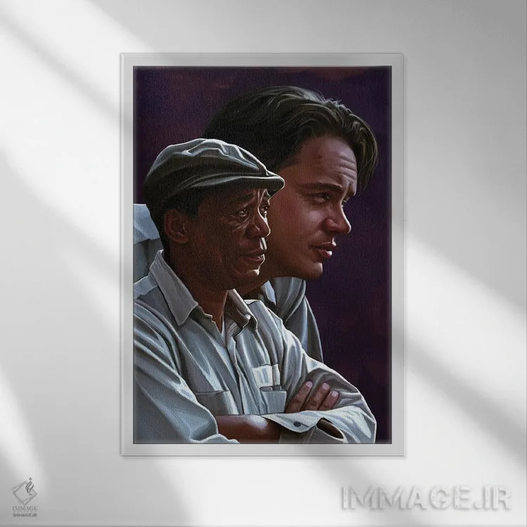 تابلو دکوراتیو رستگاری در شائوشنک اثر دمیتری بلف - نمای قابدار سفید