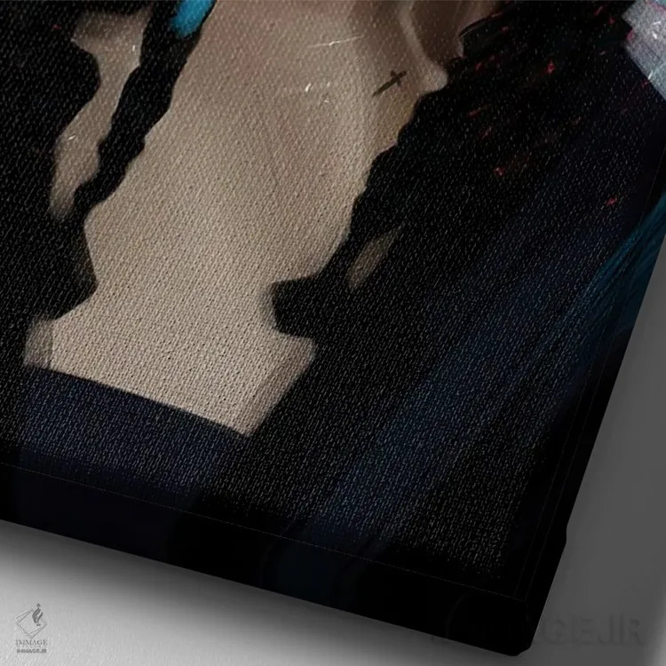 تابلو دکوراتیو ریانا اثر دمیتری بلف - نمای نزدیک بافت بوم