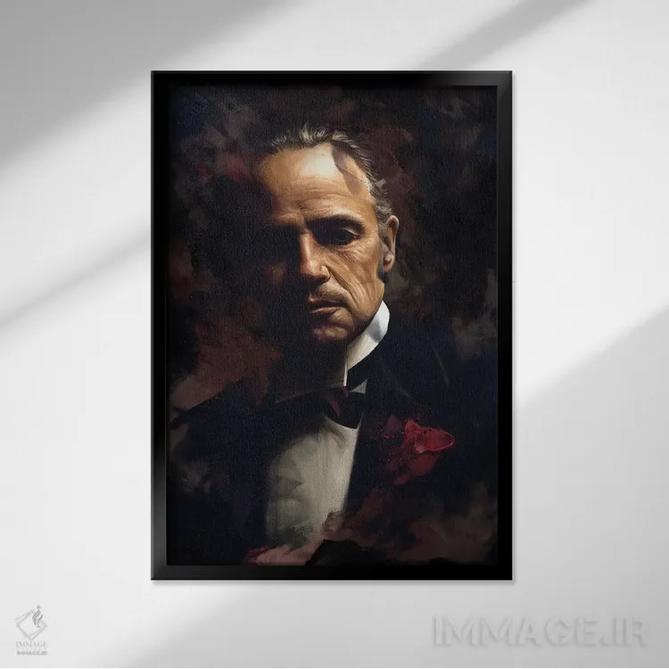 تابلو دکوراتیو دن ویتو کورلئونه اثر دمیتری بلف - نمای قابدار مشکی