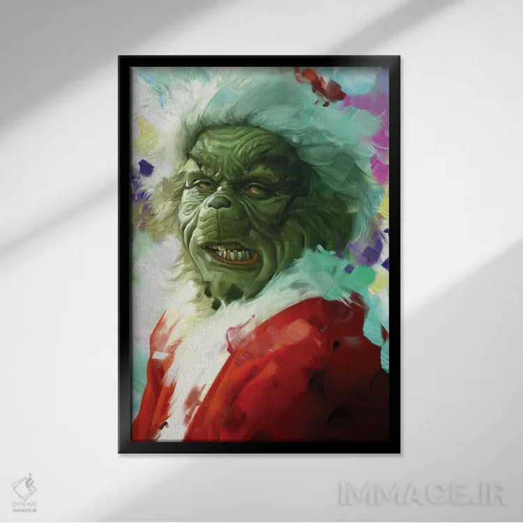 تابلو دکوراتیو گرینچ اثر دمیتری بلف - نمای قابدار مشکی