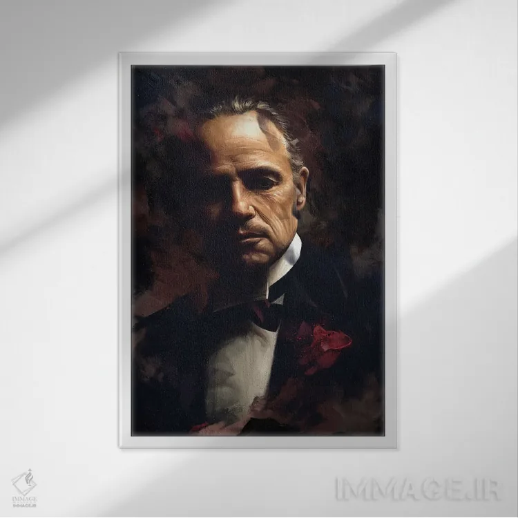 تابلو دکوراتیو دن ویتو کورلئونه اثر دمیتری بلف - نمای قابدار سفید