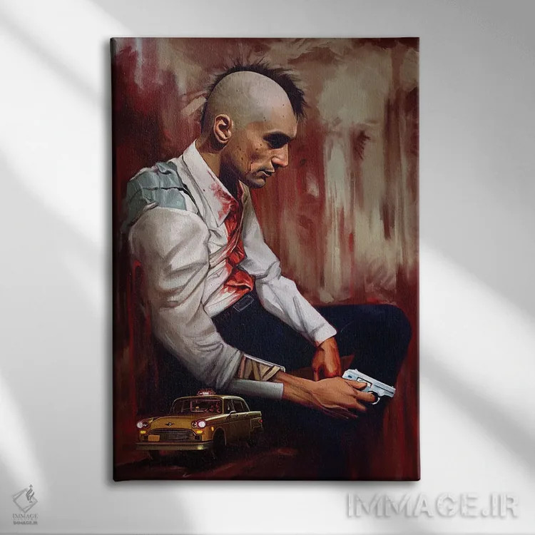 تابلو دکوراتیو راننده تاکسی اثر دمیتری بلف - نمای روبهرو روی دیوار