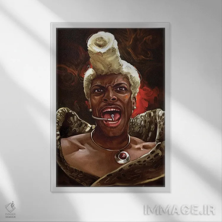 تابلو دکوراتیو روبی رود اثر دمیتری بلف - نمای قابدار سفید