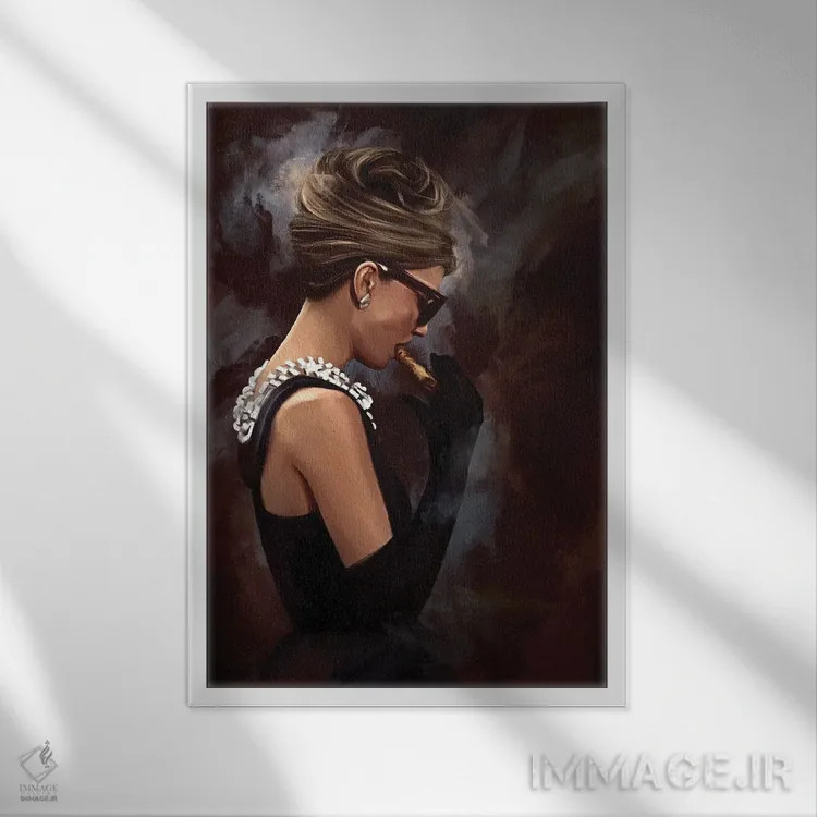 تابلو دکوراتیو صبحانه در تیفانی اثر دمیتری بلف - نمای قابدار سفید