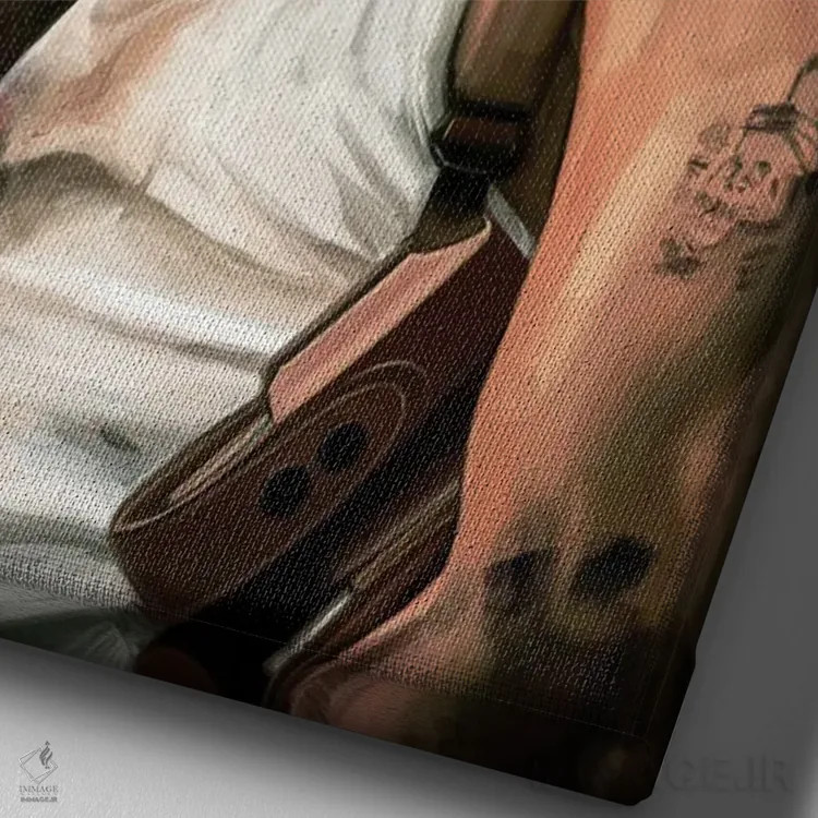 تابلو دکوراتیو جان مک کلین اثر دمیتری بلف - نمای نزدیک بافت بوم