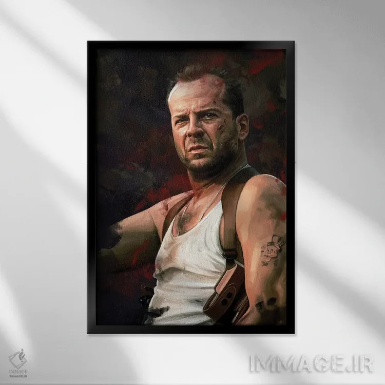 تابلو دکوراتیو جان مک کلین اثر دمیتری بلف - نمای قابدار مشکی