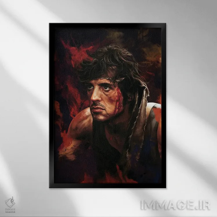 تابلو دکوراتیو اولین خون اثر دمیتری بلف - نمای قابدار مشکی