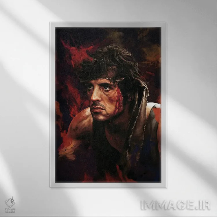 تابلو دکوراتیو اولین خون اثر دمیتری بلف - نمای قابدار سفید