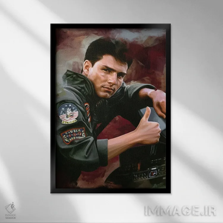 تابلو دکوراتیو تاپ گان اثر دمیتری بلف - نمای قابدار مشکی