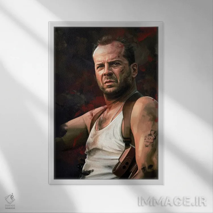 تابلو دکوراتیو جان مک کلین اثر دمیتری بلف - نمای قابدار سفید