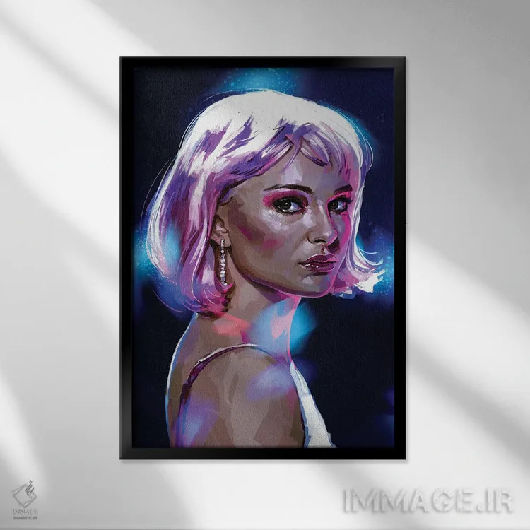 تابلو دکوراتیو آلیس اثر دمیتری بلف - نمای قابدار مشکی