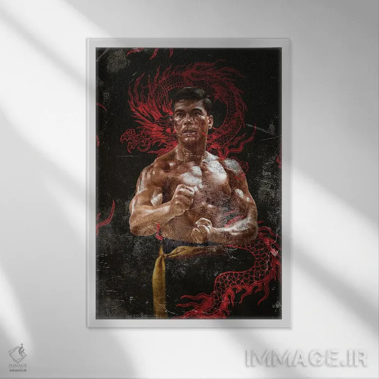 تابلو دکوراتیو مبارزه خونین اثر دمیتری بلف - نمای قابدار سفید