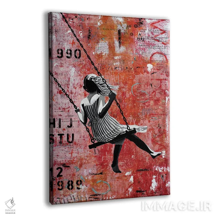 تابلو دکوراتیو چیزی در هواست اثر دی بی واترمن - نمای پرسپکتیو محصول