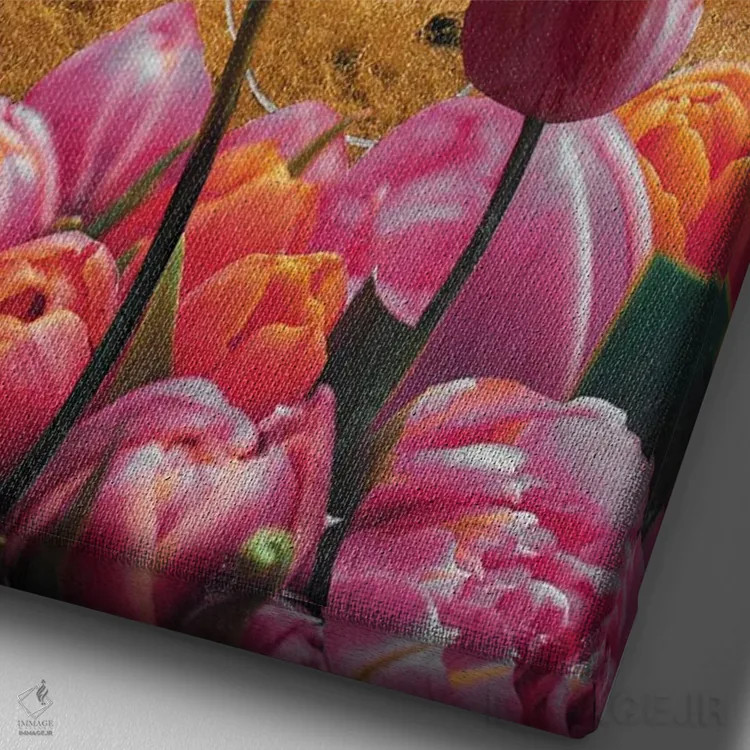 تابلو دکوراتیو دوچرخه سواری هلندی اثر دی بی واترمن - نمای نزدیک بافت بوم