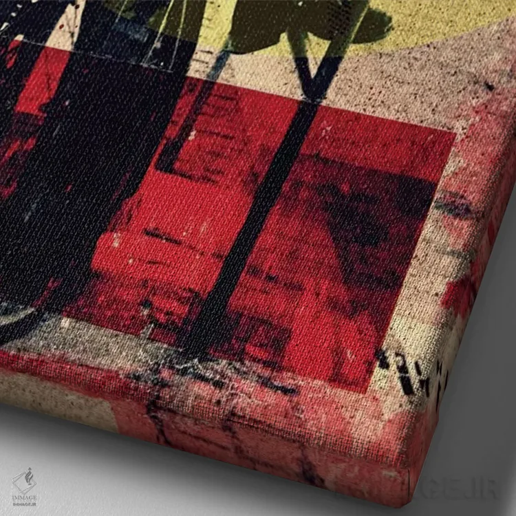 تابلو دکوراتیو عشق اثر دی بی واترمن - نمای نزدیک بافت بوم