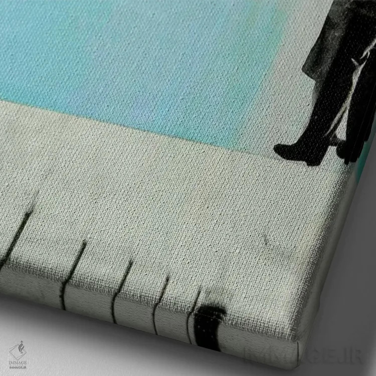 تابلو دکوراتیو یک روز بیرون اثر دی بی واترمن - نمای نزدیک بافت بوم