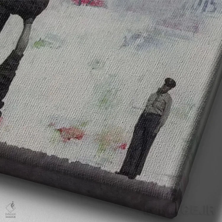 تابلو دکوراتیو فرار بزرگ اثر دی بی واترمن - نمای نزدیک بافت بوم