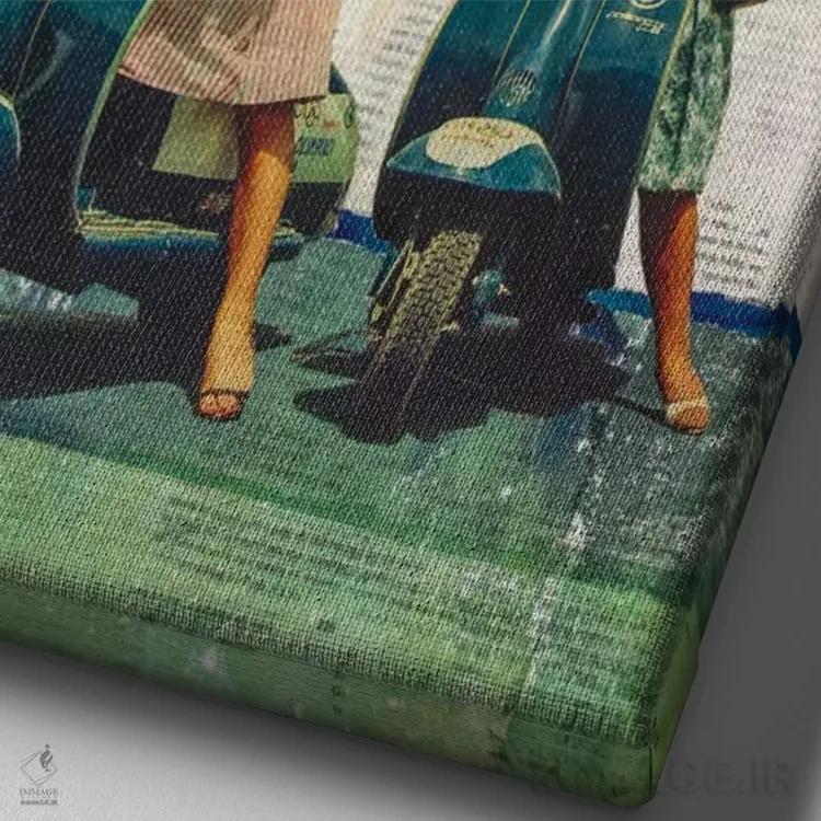 تابلو دکوراتیو گذشته شیرین اثر دی بی واترمن - نمای نزدیک بافت بوم