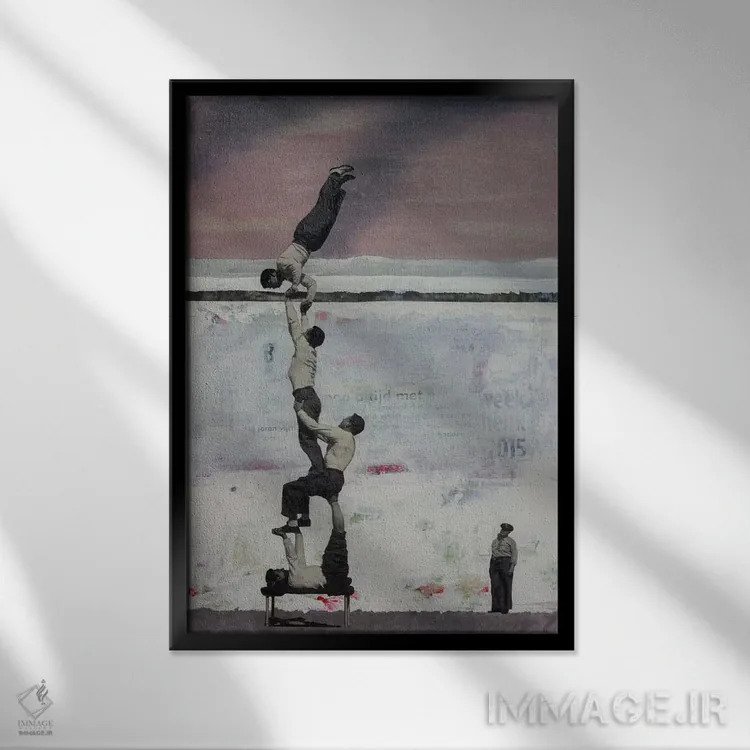 تابلو دکوراتیو فرار بزرگ اثر دی بی واترمن - نمای قابدار مشکی