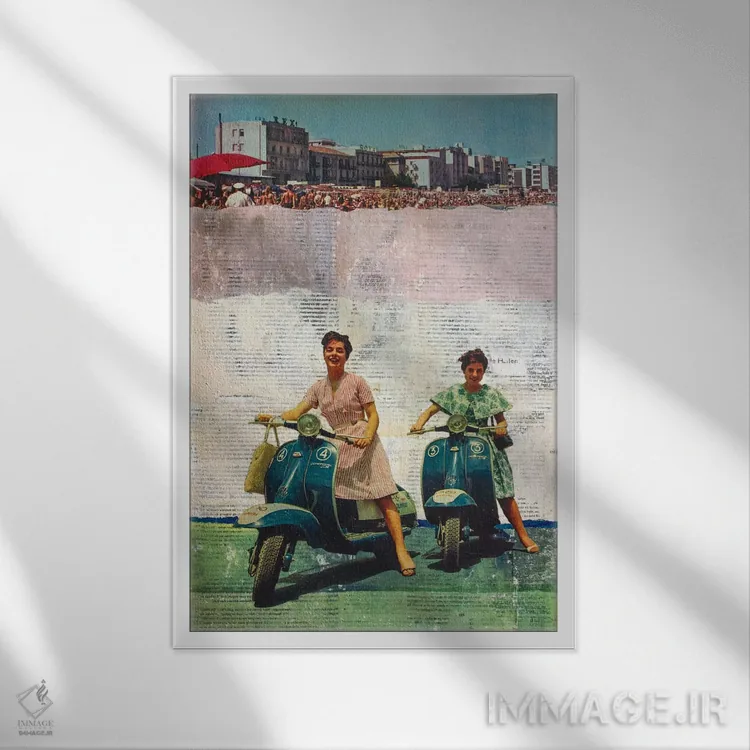 تابلو دکوراتیو گذشته شیرین اثر دی بی واترمن - نمای قابدار سفید