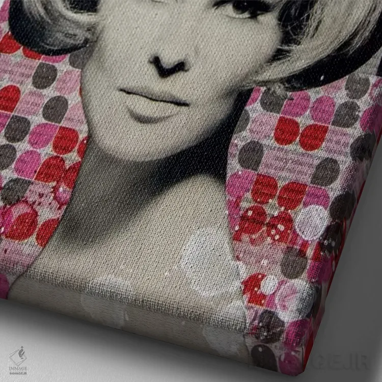 تابلو دکوراتیو خب که چی! اثر دی بی واترمن - نمای نزدیک بافت بوم