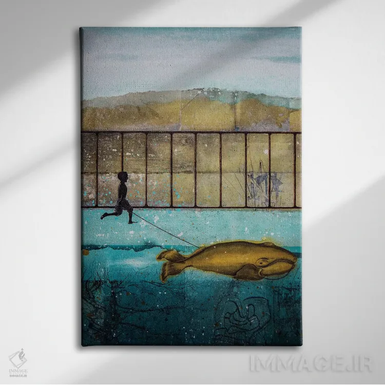 تابلو دکوراتیو همراه خوب اثر دی بی واترمن - نمای روبهرو روی دیوار