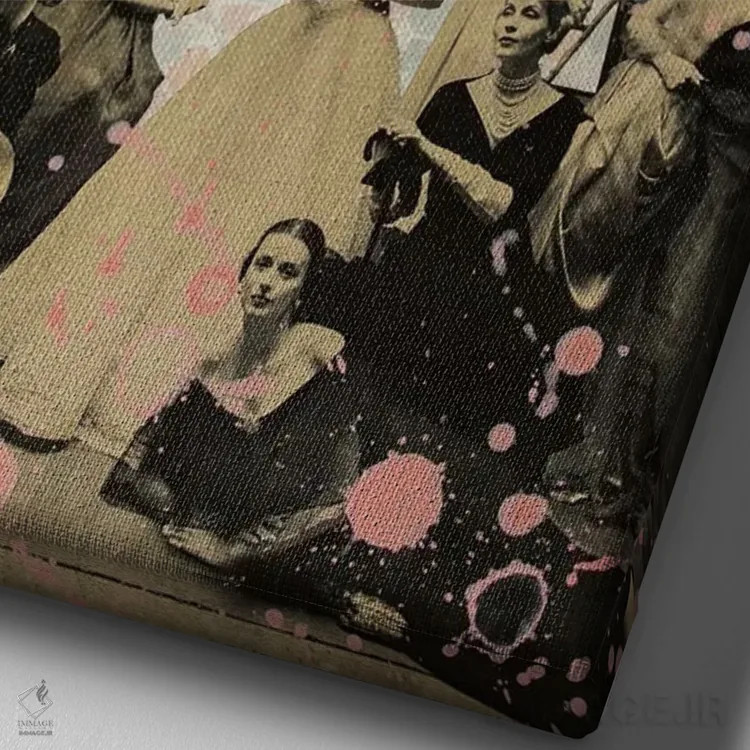 تابلو دکوراتیو بیشترین تعقیب شده اثر دی بی واترمن - نمای نزدیک بافت بوم