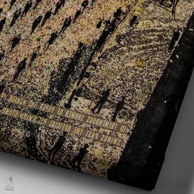 تابلو دکوراتیو خیابان پنجم، ۶۵٬۰۰۰ راهپیمایی کننده اثر دی بی واترمن - نمای نزدیک بافت بوم