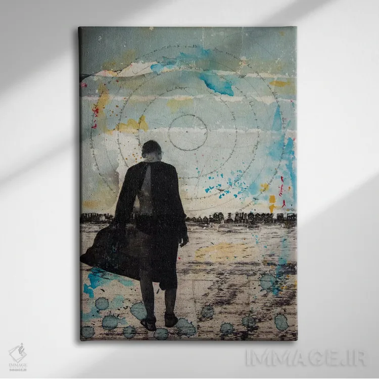تابلو دکوراتیو دختر سرگردان اثر دی بی واترمن - نمای روبهرو روی دیوار