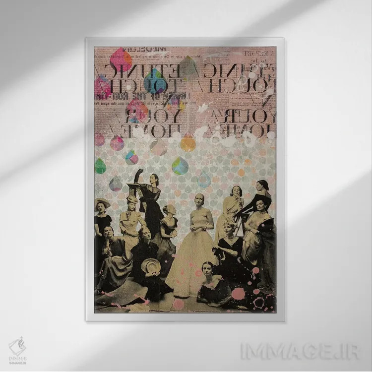 تابلو دکوراتیو بیشترین تعقیب شده اثر دی بی واترمن - نمای قابدار سفید