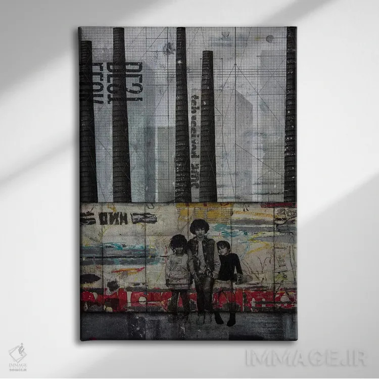 تابلو دکوراتیو مقاومت اثر دی بی واترمن - نمای روبهرو روی دیوار