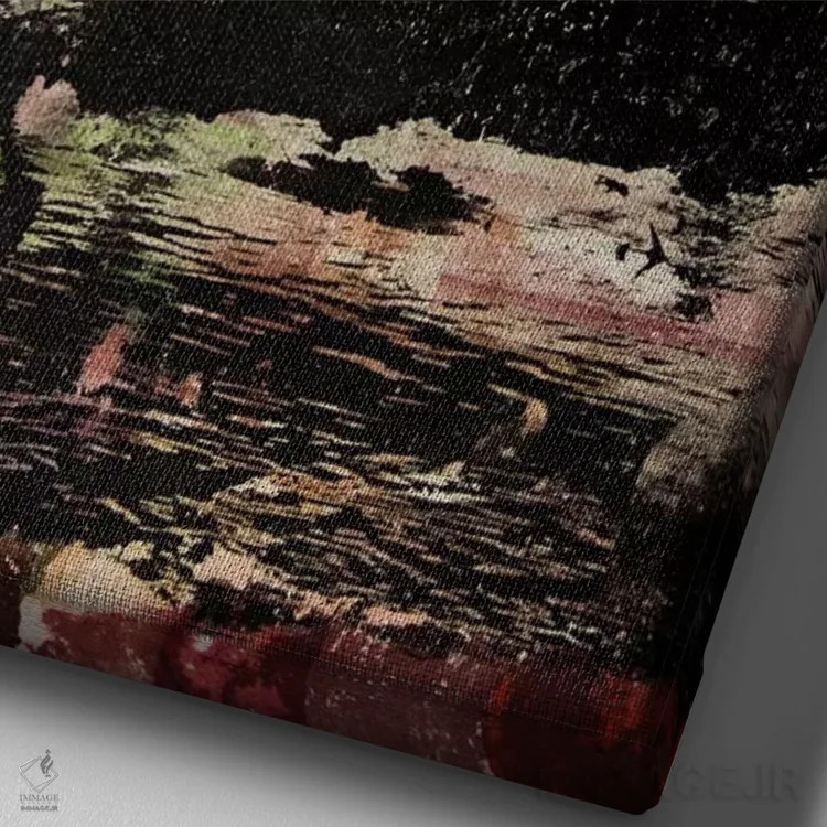 تابلو دکوراتیو رفقا اثر دی بی واترمن - نمای نزدیک بافت بوم